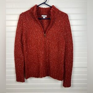 Croft & Barrow Cozy Red Zip-Up Sweater